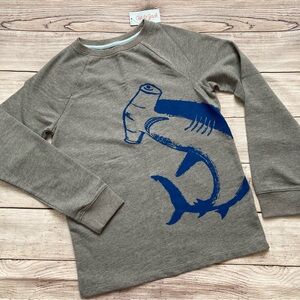Cat & Jack Hammerhead Shark Graphic Sweatshirt NWT Boys Size Large 12/14